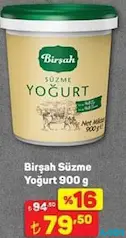 BİRŞAH SÜZME YOĞURT 900 G